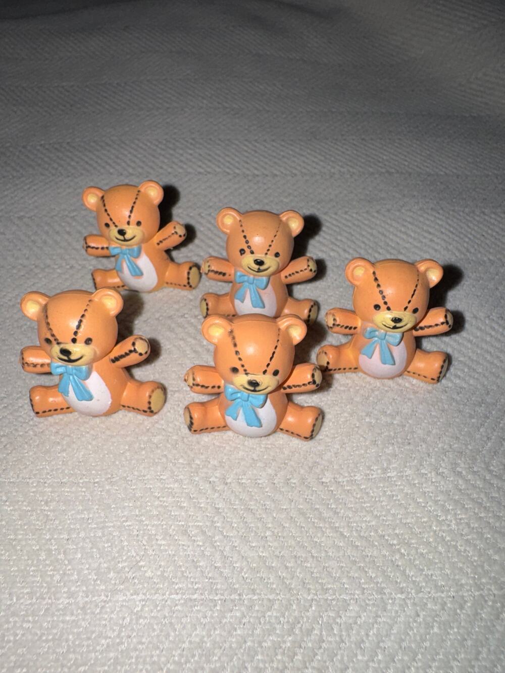 Doll bear Vintage Miniature 1 Inch Teddy Bears Lot of 5